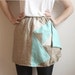 Heidi- Gold skirt with Sea Foam and Ivory Patchwork Pattern--Sale