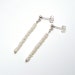 mini freshwater pearl long dangle earrings on sterling silver ear posts