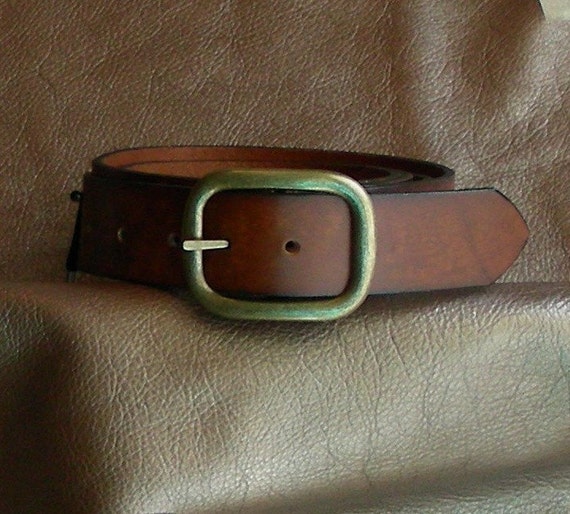 Wide Leather Belt Retro Style Leather Belt Custom Sized