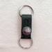 Leather Keyring with Indian Head Nickel Coin, Snaps Apart