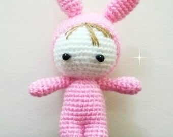 Amigurumi Hello kitty in Bunny Costume.