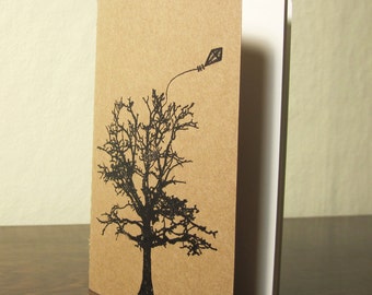 Kite and Tree - Unlined Screen-Printed Notebook
