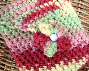 Pretty Crocheted Multipurpose Cell Phone, IPod, or Camera Pouch