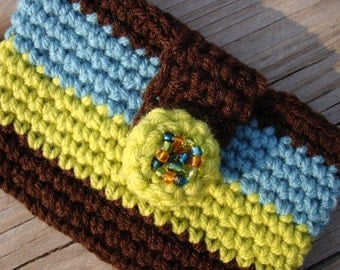 Pretty Crocheted Multipurpose Cell Phone, IPod, or Camera Pouch