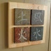 4 ELEMENTS WALL HANGING Earth Wind Fire Water KANJI