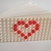Mini Upcycled Coptic Bound Book with a Build Your Own Cover -White Covers with Heart