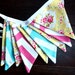 Chevron Fabric Flag Bunting, Photo Prop, Party Banner. Ready To Ship, Shabby Chic Banner Decoration. Medium Sized Flags