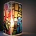 Clearance DISCONTINUED Glass Polaroid Photo Table Lamp - Prismatic Abstraction - Unique Housewarming Gift, Home Decor, Functional Illuminate