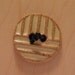 Textured Stoneware Button - Round Yellow