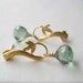 Reserved for sapphirerose921 - Twig and Faceted Mystic Quartz Briolette Earrings