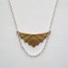 Brass Geometric Necklace, Brass Chevron Necklace, Geometric Jewelry, Modern Brass Jewelry, Brass Pendant