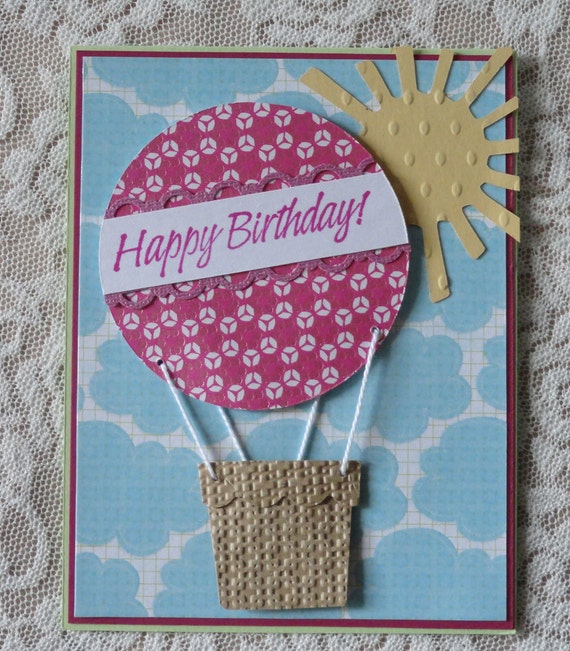 Inspirational 66 Blank Card Hot Air Balloon