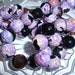 Purple Black Fire Agate Faceted 12mm Gemstone Beads Strand