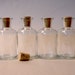 6 Miniature Clear Glass Apothecary Bottles with Corks