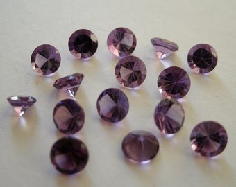 Gemstone Faceted Amethyst 5mm Brilliant Cut AAA FOR ONE