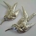 Bird Stamping Pendant Charm Silver
