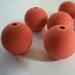 Beads Resin Plastic Acrylic Lucite Red Round 13mm FOR SIX