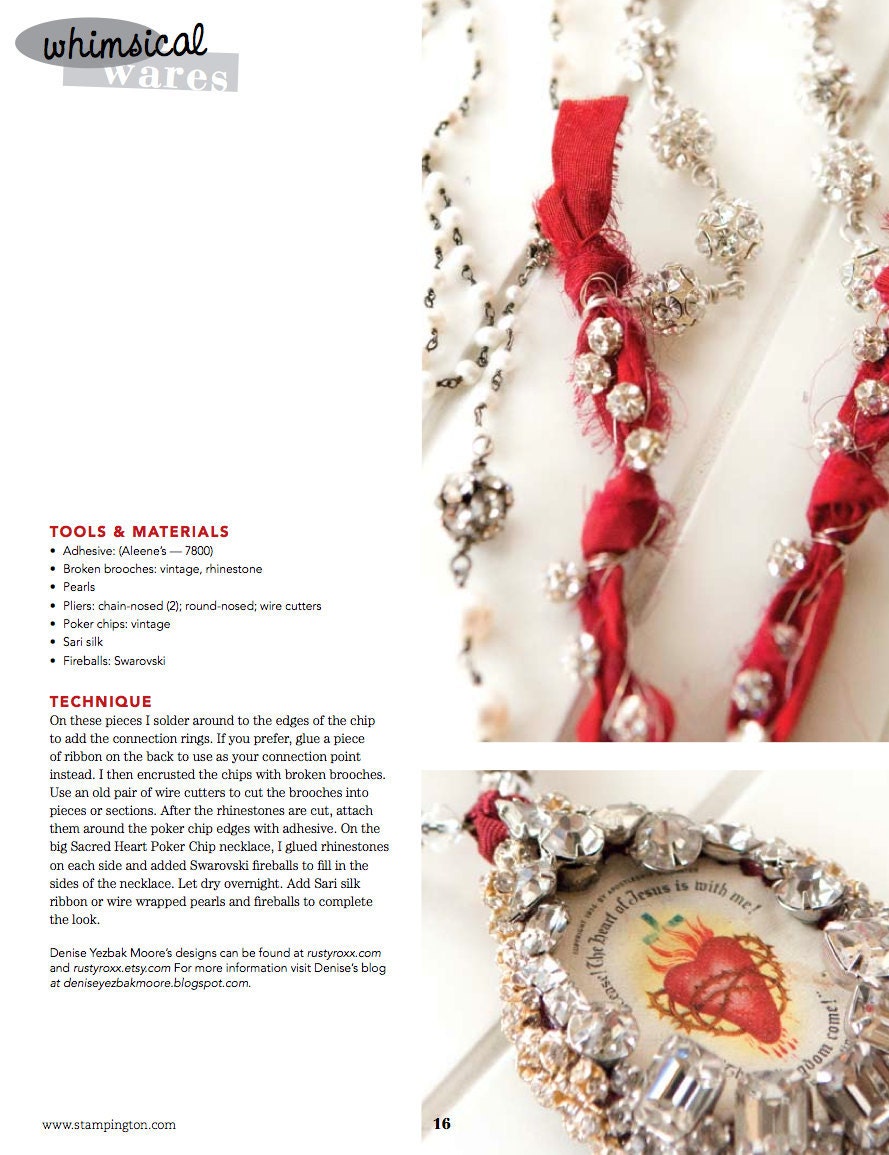Poker Chip Statement Necklace Published in Jewelry Affaire