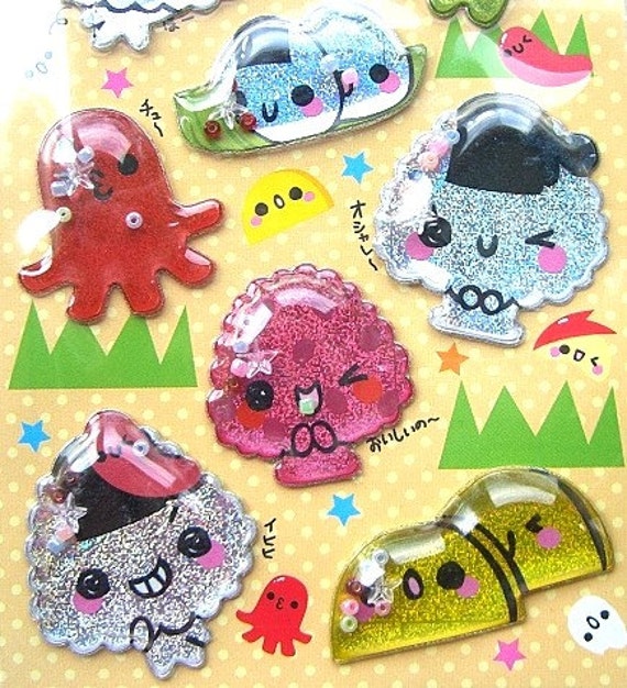 kawaii cute japanese shake shake stickers onigiri chan