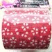 Japanese Flower Fabric Tape Cherry Blossoms Red