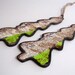 Green White Tree Ornament or Hanger - recycled paper - ecofriendly - Vintage Distressed Look - READY TO SHIP