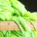 Green Tambourine handspun wool bulky fat puffy lime green yarn 80 yards
