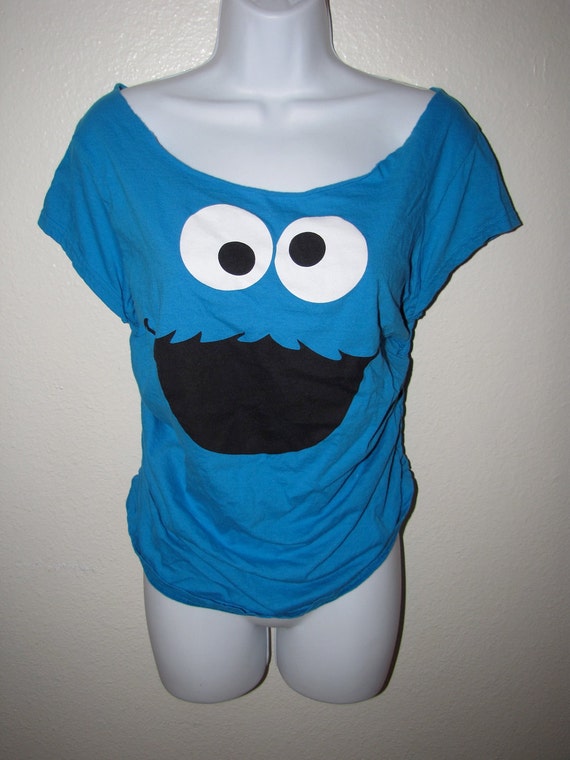 ME WANT COOKIE blue Cookie Monster Sesame Street shredded