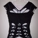 WEB OF LIES -- shredded t shirt -- size MEDIUM