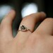 Mini Pyrite stacking gemstone ring sterling silver band gemstone
