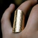 Rounded Brass Shield Ring