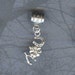 Sterling Silver Lucky Wishbone Horseshoe Shamrock Lrg Hole Bead Fits All European, Chamilia, Troll, Add a Bead Charm Bracelet Jewelry