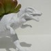 Stark White Dinosaur Planter for Succulent Plants Fun Office Decor