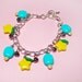 Kingdom Hearts Paopu Fruit and Sea Salt Ice Cream Charm Bracelet