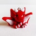 Holiday Candy Cane Red Dragon Charm or Figure