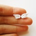 Tiny White Angel Wings Earrings