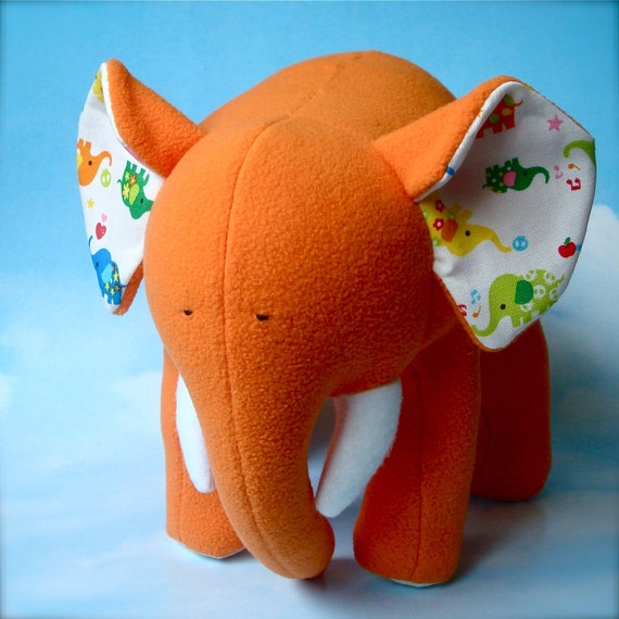 orange elephant plush