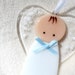 118 - New Baby, Baby boy ornament, auburn, decoration, guardian angel, baptism, adoption, shower, loss, cgge, etsylush, handmade