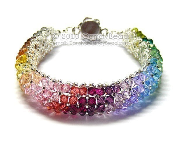 Swarovski Crystal Bracelet Elegant Colorful Crystals By Candybead