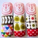 Cute screen printed with Orla Kiely fabric lion softie toy