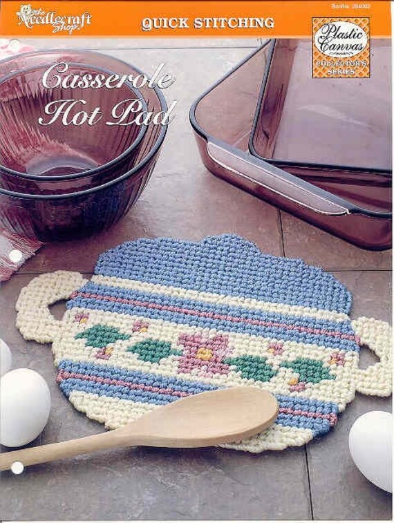 Casserole Hot Pad plastic canvas pattern