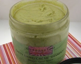 Gudonya Salty DAWG Cream Shampoo (tm) - Mayan Gold--- vegan ---  8oz jar