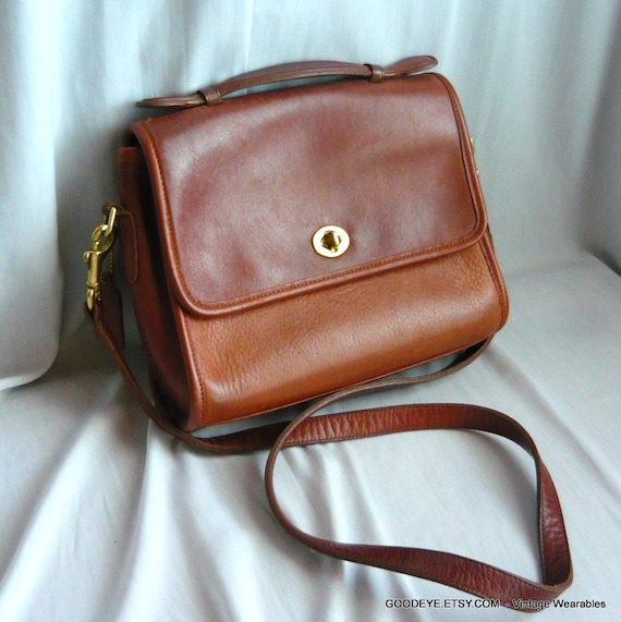 Vintage COACH Purse Handbag Shoulder Straps medium by GoodEye