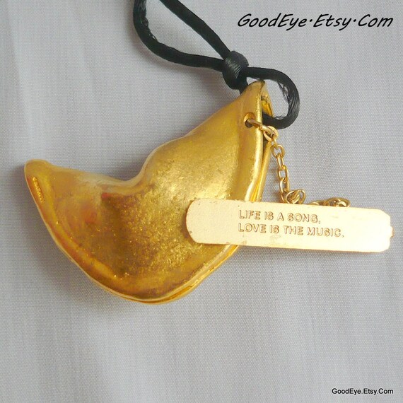 Iconic Miriam Haskell Fortune Cookie Necklace Pendant