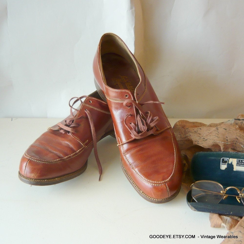 Vintage 1940s 50s Oxford Golf Shoes LADY NETTLETON Turf Hugger