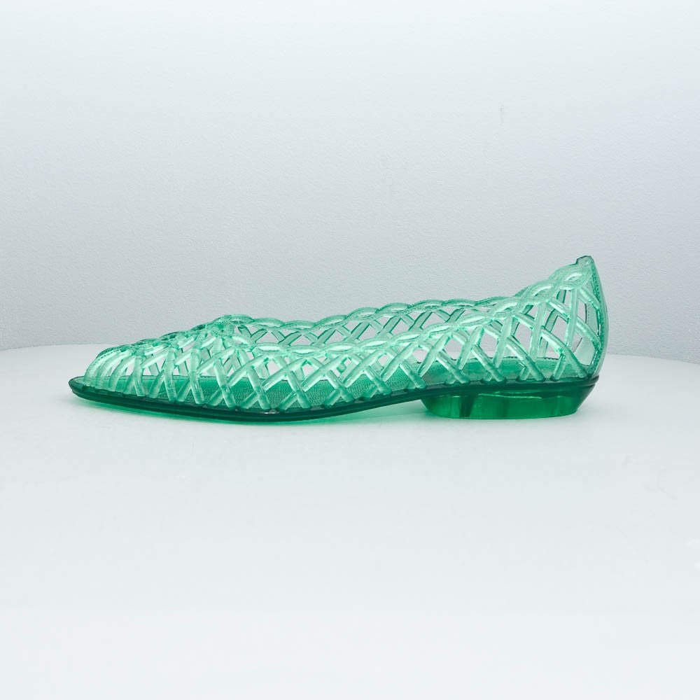 vintage 1980s green jelly shoes size 8 by talynvintage on Etsy