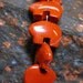 Red Jasper Zuni Bear beads for Earring or Dreamcatchers One Pair