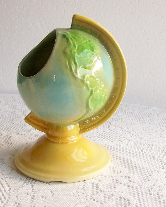 Shawnee Pottery Planter Vase World Globe Vintage