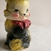 Vintage Cookie Jar Fluffy the Cat American Bisque 1950s