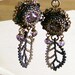 Earrings Beadwoven in Mauves Purples Golds
