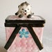 Cookie Jar Vintage Puppy in Basket Made in Japan